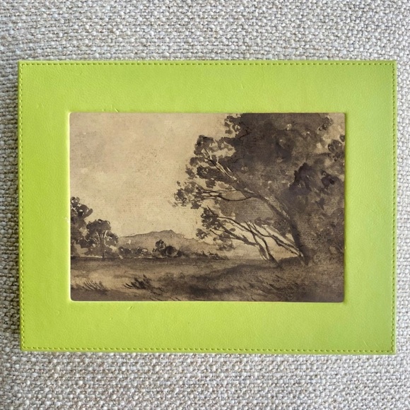 Milano Lime Green Soft Leather Photo Frame - Picture 3 of 8